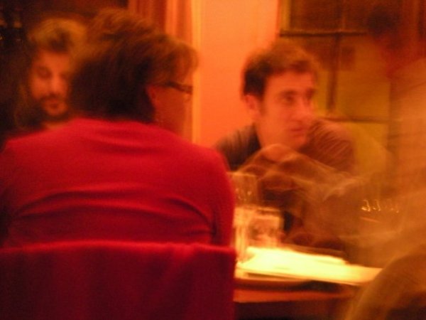Clive Owen just happened to be eating at the table next to ours!